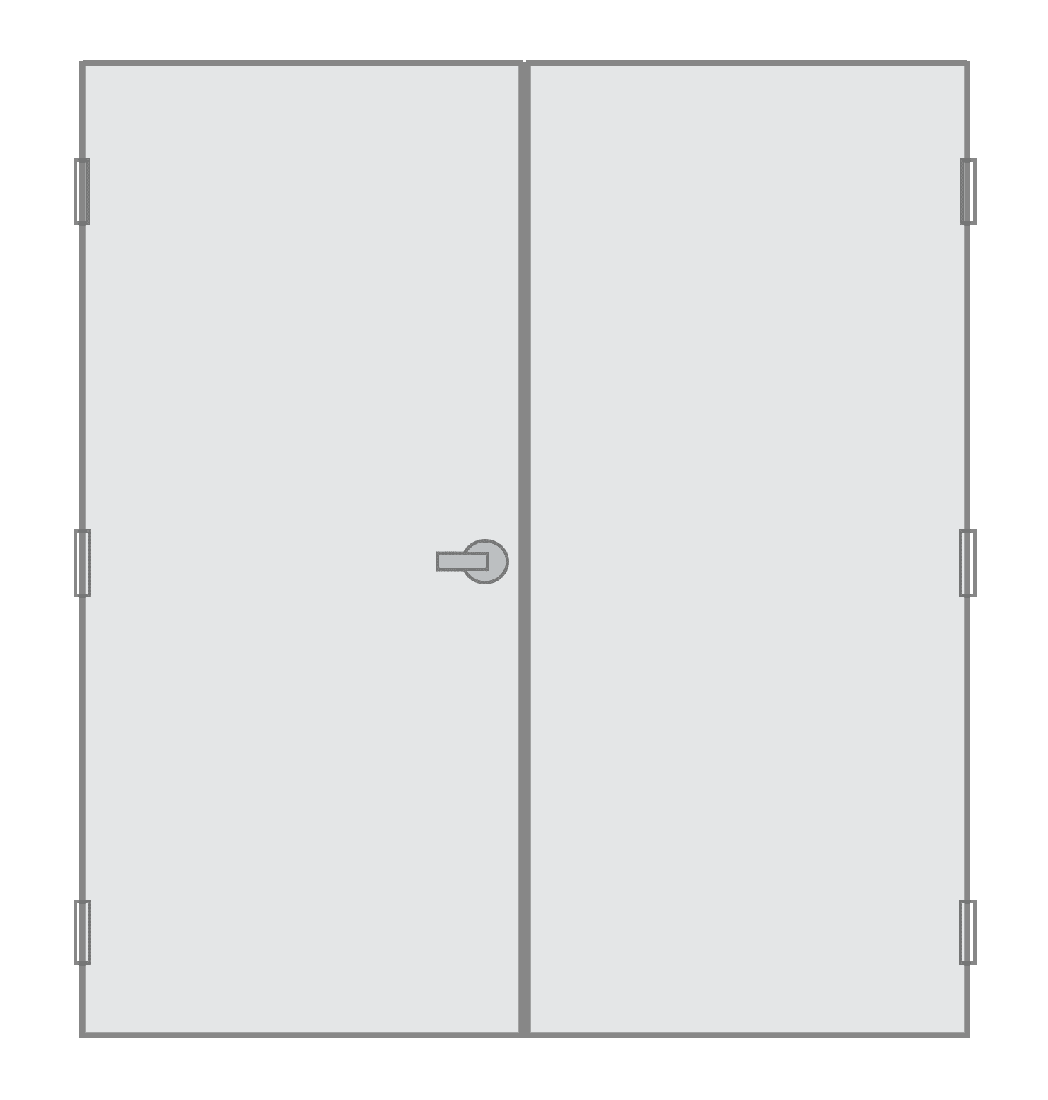 double commercial metal doors