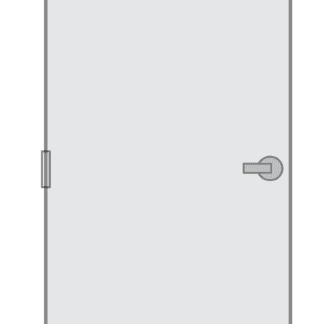 flush commercial metal door