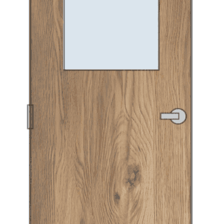 commercial wood door with glass