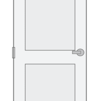 two panel commercial metal door