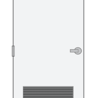 commercial metal door with louver