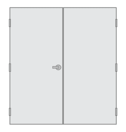 double commercial metal doors