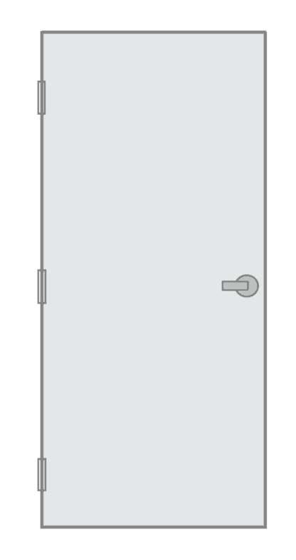 flush commercial metal door