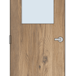 commercial wood door with glass